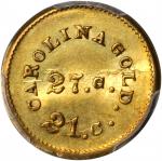Undated (1842-1852) August Bechtler $1. K-24. Rarity-3. 27. G., 21. C. Plain Edge. AU-55 (PCGS).