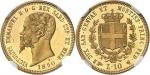 ITALIESavoie-Sardaigne, Victor-Emmanuel II (1849-1861). 10 lire, Flan bruni (PROOF) 1850, Gênes. Av.