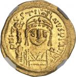 EMPIRE BYZANTIN - BYZANTINEJustin II (565-578). Solidus ND, Constantinople, 1ère officine. NGC MS 5/
