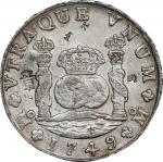 MEXICO. 8 Reales, 1749-Mo MF. Mexico City Mint. Ferdinand VI. PCGS Genuine--Chopmark, AU Details.