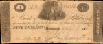 Pittsburgh, Pennsylvania. Bank of Pittsburgh. July 5, 1814. $5. Fine.