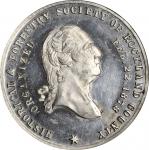 1878 Historical & Forestry Society Medal. White Metal. 34.3 mm. Musante GW-952, Baker-180A. MS-62 PL