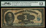 Government of Newfoundland, $1, 2 January 1920, serial number A365543, black and green with blue pan