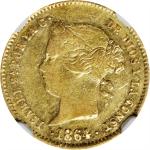 PHILIPPINES. 2 Pesos, 1864/3. Manila Mint. Isabel II. NGC AU-53.