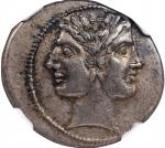 ROMAN REPUBLIC. Anonymous. AR Quadrigatus (Didrachm) (6.55 gms), Uncertain mint, ca. 225-214 B.C. NG