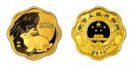 2011年辛卯(兔)年生肖纪念金币1/2盎司梅花形 完未流通