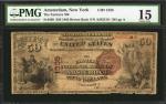 Amsterdam, New York. 1882 Brown Back $50 Fr. 509. The Farmers NB. Charter #1335. PMG Choice Fine 15.