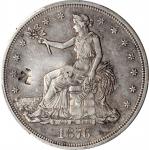 1876-S年贸易银壹圆。旧金山造币厂。UNITED STATES OF AMERICA. Trade Dollar, 1876-S. San Francisco Mint. PCGS EF-40. 