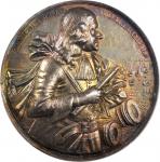 DENMARK. Admiral Niels Juels Victory over the Swedes at Oland Silver Medal, 1677. Christian V (1670-