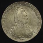 RUSSIA Catherine II エカテリーナ2世(1762~96) Rouble 1796СПБ IC 返品不可 要下见 Sold as is No returns -VF