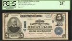 Cheyenne, Wyoming. $5 1902 Plain Back. Fr. 601. The First NB. Charter #1800. PCGS Very Fine 25.