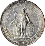 1900-B年英国贸易银元站洋一圆银币。孟买铸币厂。 GREAT BRITAIN. Trade Dollar, 1900-B. Bombay Mint. Victoria. PCGS MS-64 Go
