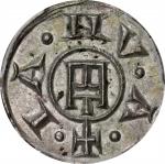 ITALY. Genoa. Denaro, ND (1139-1339). Conrad III. PCGS MS-64.