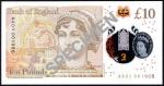 Bank of England, Victoria Cleland, £10 on polymer, ND (14 September 2017), serial number AA01 001908