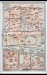 1930-1940年代北京地图，德语图列，尺寸为15x23cm，地图装裱于硬卡纸里。