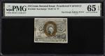 Fr. 1246. 10 Cents. Second Issue. PMG Gem Uncirculated 65 EPQ. Surcharge Inking Error.