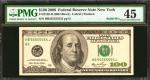 Fr. 2180-B. 2006 $100 Federal Reserve Note. New York. PMG Choice Extremely Fine 45. Solid Serial Num