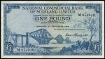 National Commercial Bank of Scotland Limited, ｣1 (3), 1959, 1961, 1964, first blue, next two green, 