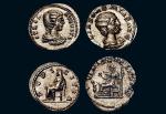 公元前3世纪罗马帝国皇后头像银币一组两枚