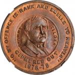 1876 Samuel J. Tilden Political Medal. DeWitt-SJT 1876-7. Copper. Plain Edge. MS-65 RB (NGC).