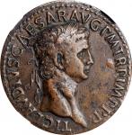 CLAUDIUS, A.D. 41-54. AE Sestertius (27.32 gms), Rome Mint, A.D. 41-42. NGC Ch VF, Strike: 5/5 Surfa