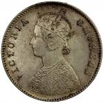 BRITISH INDIA: Victoria, Empress, 1876-1901, AR ½ rupee, 1896-C, KM-491, Type A bust, Type I reverse