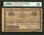 TRINIDAD & TOBAGO. Colonial Bank. 5 Dollars, 1888. P-UNL. PMG Fine 12.