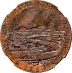 GREAT BRITAIN. Trade Tokens. Hertfordshire. Stortford. Jacksons Copper 1/2 Penny Token, 1795. NGC MS