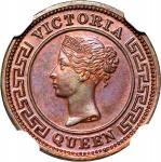 Ceylon, 1/4 cent, Red and Brown VIP copper proof, 1890, weight 1.28g,NGC PF 65BN, (NGC Cert. # 39572