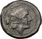 The Roman Republic, Post-semilibral series.. AE Uncia, c. 215-212 BC. Cr. 41/10. 8.31 g.  23.5 mm.  
