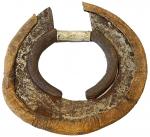 AFRICA: ring knife (45.28g), 105 x 98mm, circular blade wrapped in leather, VF, ex Charles Opitz Col