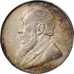 SOUTH AFRICA. Shilling, 1893. Pretoria Mint. PCGS AU-50 Gold Shield.
