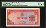 RHODESIA. Reserve Bank. 2 Dollars, 1979. P-35d. PMG Superb Gem Uncirculated 67 EPQ.
