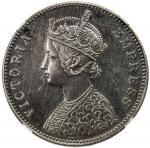 India - Colonial，BRITISH INDIA: Victoria, Empress, 1876-1901, AR rupee, 1887-C, KM-492, proof restri