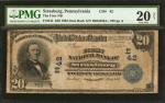 Strasburg, Pennsylvania. $20  1902 Date Back. Fr. 642. The First NB. Charter #42. PMG Very Fine 20 N