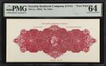 1920年美国防伪纸币公司测试钞。UNITED STATES. Security Banknote Company. ND (1920s). P-Unlisted. Test Note. PMG Ch