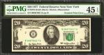 Fr. 2072-B. 1977 $20 Federal Reserve Note. New York. PMG Choice Extremely Fine 45 EPQ. Double Print 