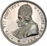 Medaglie Papali, Pio VII (1800-1823), Barnaba Chiaramonti. Medaglia annuale A.XXI, per la visita a R