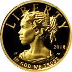 2018-W American Liberty High Relief $10 Gold Coin. Proof-69 Deep Cameo (PCGS).