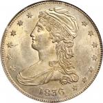 1836 Capped Bust Half Dollar. Reeded Edge. 50 CENTS. GR-1, the only known dies. Rarity-2. MS-62 (PCG