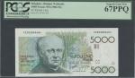 Banque Nationale de Belgique, Belgium 5000 francs, ND (1982-92), serial number 72303896404, green, G