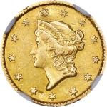 1851-C Gold Dollar. Winter-3. AU Details--Damaged (NGC).