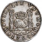 MEXICO. 8 Reales, 1754-Mo MF. Mexico City Mint. Ferdinand VI. PCGS EF-45.