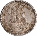 HUNGARY. Taler, 1691-KB. Kremnitz Mint. Leopold I. NGC Unc Details--Cleaned.