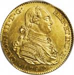 SPAIN. 4 Escudos, 1792-M MF. Madrid Mint. Charles IV (1788-1808). PCGS MS-62 Secure Holder.