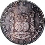 MEXICO. 8 Reales, 1759-Mo MM. Mexico City Mint. Ferdinand VI. PCGS Genuine--Cleaned, Unc Details Gol
