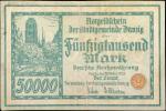 DANZIG. Verwaltung der Stadtgemeinde Danzig. 50,000 Mark, 1923. P-19. Very Fine.