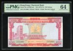 1970-1975年渣打银行壹佰圆，编号C371800，PMG 64. Chartered Bank, Hong Kong, $100, ND (1970-75), serial number C37