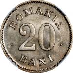 1900年罗马尼亚20 巴尼。布鲁塞尔造币厂。ROMANIA. 20 Bani, 1900. Brussels Mint. NGC MS-63.