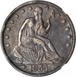 1854 Liberty Seated Half Dollar. Arrows. WB-101. EF-40 (NGC).